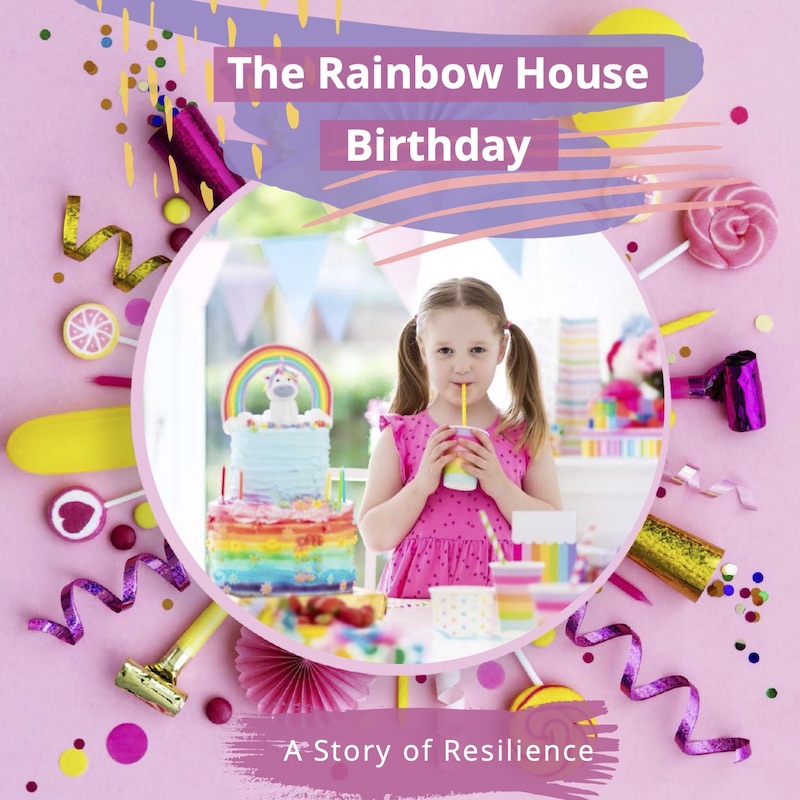 The Rainbow House Birthday storybook cover